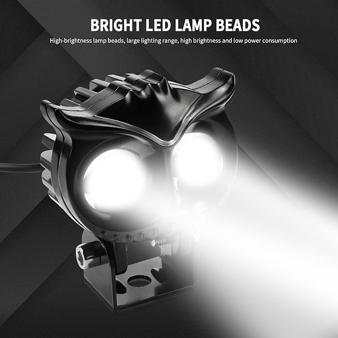 Faro LED con forma de búho para autos y motos