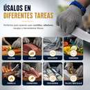 PAR DE GUANTES ANTI CORTES DE ACERO INOXIDABLE