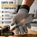 PAR DE GUANTES ANTI CORTES DE ACERO INOXIDABLE