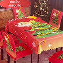 FUNDAS NAVIDEÑAS PARA JUEGOS DE COMEDOR + MANTEL PARA MESA| 7 PZ