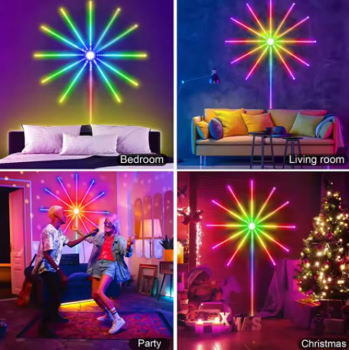 TIRAS LED DE FUEGOS ARTIFICIALES